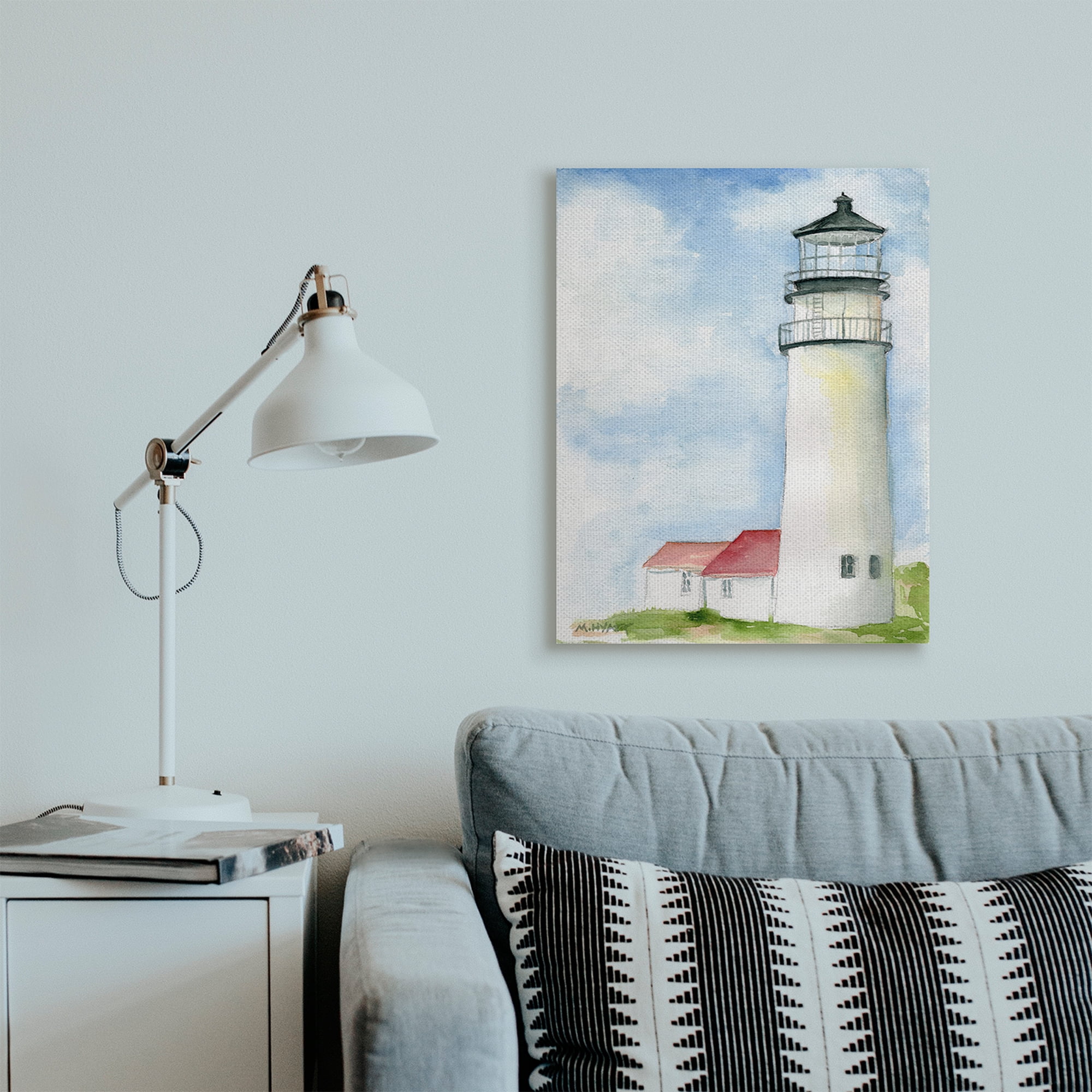 Stupell Industries Highland Lighthouse Nautical Coast Architecture Canvas Wall Art, 24 x 30, Design by Melissa Hyatt LLC