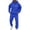 Blue, variant on Sweat Suits for Men 2 Piece Long Sleeve Solid Color Two Piece Jogging Suits for Men Cozy Fall Hoodies and Pants Winter Warm Hoodie Athletic Outfits