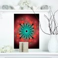 thumbnail image 1 of Fractal Blooming Blue Red Flower - Floral Art Canvas Print, 1 of 3