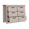 thumbnail image 6 of Treevol Furniture, 6 Drawer Double Dresser Toret,6 Drawer Double Dresser, Metal Hardware, Light Gray- Bedroom, 6 of 6