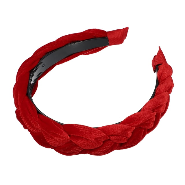 Diademas anchas sólidas, moda antideslizante, aro rojo para el cabello, 1.18 pulgadas de ancho, para mujeres niñas