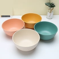 Wheat Straw Cereal Bowls Set of 4 | Microwave & Dishwasher Safe | Eco-Friendly Reusable Bowls for Soup, Rice, Snacks & Fruit | 15x15x7.5cm