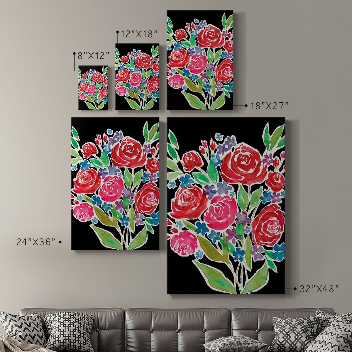 Floral Choir Bouquet Premium Gallery Wrapped Canvas - Ready to Hang
