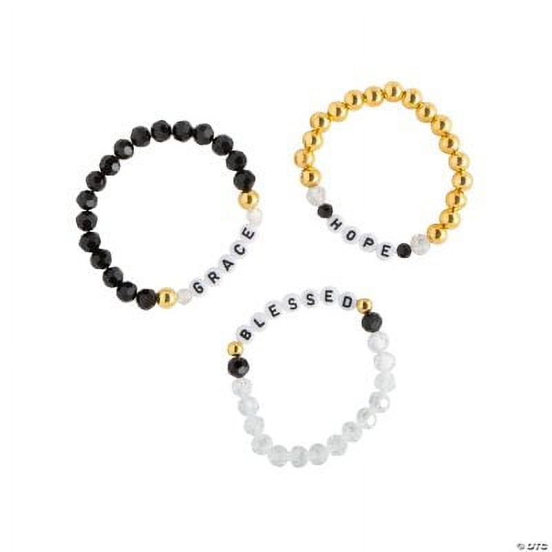 Religious Tween Beaded Bracelets, Birthday, Jewelry, 12 Pieces