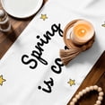 thumbnail image 3 of Groundhog Day Table Runner 90 Inches, Spring Botanical Star Yellow Bed Runner Dresser Scarves Tabletop for Indoor Outdoor Parties/Ceremony/Banquet, 13" x 90", 3 of 8