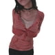 thumbnail image 2 of TRKIYQC Mujeres de Manga Larga de Punto Tops Casual Rayas 3/4 Botón Pullover Camisa con Bolsillos para Club Streetwear TRKIYQC moda, 2 of 6
