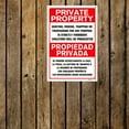 thumbnail image 5 of BTFSigns Bilingual 3 Pack 16" x 24" Private Property Hunting, Fishing, Trapping or Trespassing is Strictly Forbidden Warning Sign, 5 of 7