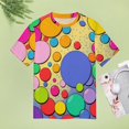 thumbnail image 5 of Colorful Dots T-Shirts Casual T-Shirt Short Sleeve Women Trendy Tshirt Beach Custom Tops, 5 of 5