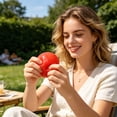 thumbnail image 6 of Watermelon Fruit Slush Stress Ball With Embedded Black Seed Specks, Glossy Round Squeeze Accessory For Adult Daily Anxiety Relief(1pc), 6 of 8