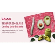 CALCA 12 Pack Sublimation Tempered Glass Cutting Board Blanks with White Rough Coating 15.4 x 11.22In