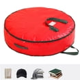 thumbnail image 5 of Reusable Christmas Wreath Organizers Round Waterproof Storage Bag With Handles Sturdy Materials For Seasonal Decoration Protections, 5 of 8