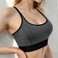 thumbnail image 4 of idosla Women's Sports Bra Sexy Open Back Padded Adjustable Strappy Yoga Bra Low Impact Crop Workout Gym Top (Grey, M), 4 of 6