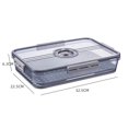 thumbnail image 3 of Square Refrigerator Storage Box Reusable Plastic Kitchen Fresh Keeping Case, 3 of 4