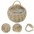 thumbnail image 2 of Masteelf 5pcs Hanging Wicker Woven Flower Basket Artificial Flowers Hanging Flower Basket for Home Wall Decor, 2 of 8