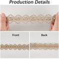thumbnail image 5 of 5 Yards Gold Bead Metallic Lace Trim Ribbon 1.4 Inch Wide Brown Embroidery Decorative Gimp Braid Floral Sewing Border Fabric Fringe Edging Trimming for Wedding DIY Craft Clothes Supplies, 5 of 8