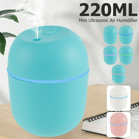 

Harupink 220Ml Usb Humidifier With Smart Led Indicator Light Silent Aroma Diffuser Knob Control Cold Mist Humidifier 8 Hours Work Time For Bedroom Office Car