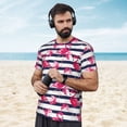 thumbnail image 4 of Wukai Flamingos Print Men's Short-Sleeved Mesh T-Shirt,Quick-Dry Short Sleeve Workout T-Shirt-3X-Large, 4 of 8