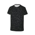 thumbnail image 3 of Honeii Black Glitter Print Kids Boy T-Shirt,Breathable Round Neck Tee,Stylish Summer Tee for Boys, for Outdoor Activities and Casual Wear, 3 of 7