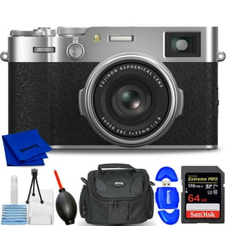 FUJIFILM X100V Compact Digital Camera (Silver) - 7PC Accessory