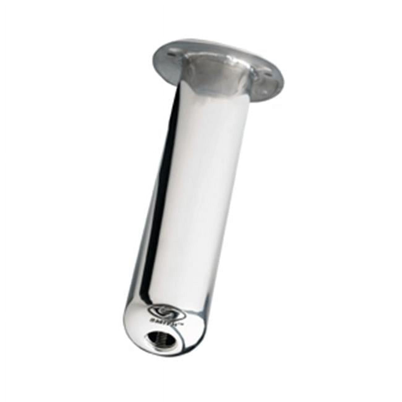 Flush Mount Rod Holder - Stainless Steel - 30 Degree Angle 10.5 Inches Deep