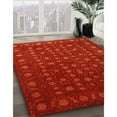 thumbnail image 3 of Ahgly Company Machine Washable Indoor Rectangle Contemporary Neon Red Area Rugs, 6' x 9', 3 of 7
