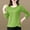 Mint Green, variant on POTETI Running Shirts for Women Winter Casual Solid Color Casual Cotton Long Sleeved T-shirt Lace Design Watermelon Red Blouse for Juniors