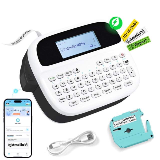 Etiquetadora VolenGo M950 recargable Bluetooth con cintas