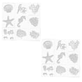 thumbnail image 1 of Reusable Plastic Stencils For Painting Art Projects And Creative DIY Painting Tools 13X13CM Sea Animal Design 2 Sets, 1 of 3