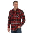 thumbnail image 2 of Gioberti Men's Western Brushed Flannel Plaid Checkered Shirt w/ Snap-on Button, 2 of 5
