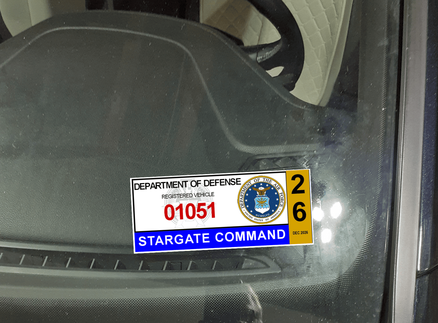 Cool Fake CIA Parking Stickers - Set Of 2 - Fun Novelty Car Decal