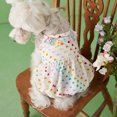 thumbnail image 6 of Breathable Dog Dress - Flower Pattern Streetwear - Suspender Skirt Leisure - Summer Pet Clothes, 6 of 8