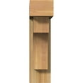 thumbnail image 2 of Ekena Millwork 6"W x 18"D x 22"H Westlake Block Rough Sawn Bracket w/ Offset Brace, Western Red Cedar, 2 of 25