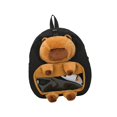 thumbnail image 2 of Mochila de carpincho con cremallera suave, bonita y práctica mochila de carpincho de dibujos animados. Negro, 2 of 9