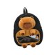 thumbnail image 2 of Mochila de capibara, bonita y práctica, con cremallera suave, ligera y de peluche de dibujos animados. Negro, 2 of 9