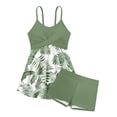 thumbnail image 1 of Traje de baño Shallmu para niñas con estampado tropical hawaiano, tallas 11-12 o más, 1 of 9