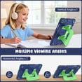 thumbnail image 5 of Fintie Case for Samsung Galaxy Tab A11+ Plus 2025/ A9+ Plus 11 Inch 2023, Fully-Body Rugged Heavy Duty Shockproof Protective Case with Kickstand & Shoulder Strap for Kids, Navy/Green, 5 of 9