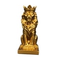 thumbnail image 2 of yotijay Lion with Crown Figurine Tabletop Ornament Handicraft Decorative Desk Collection Golden, 2 of 9