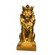 thumbnail image 2 of Figura de león con corona, adorno de mesa, colección decorativa artesanal para escritorio Dorado, 2 of 9