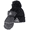 Black, variant on Reebok Toddler Beanie and Mitten Set, 3- Piece