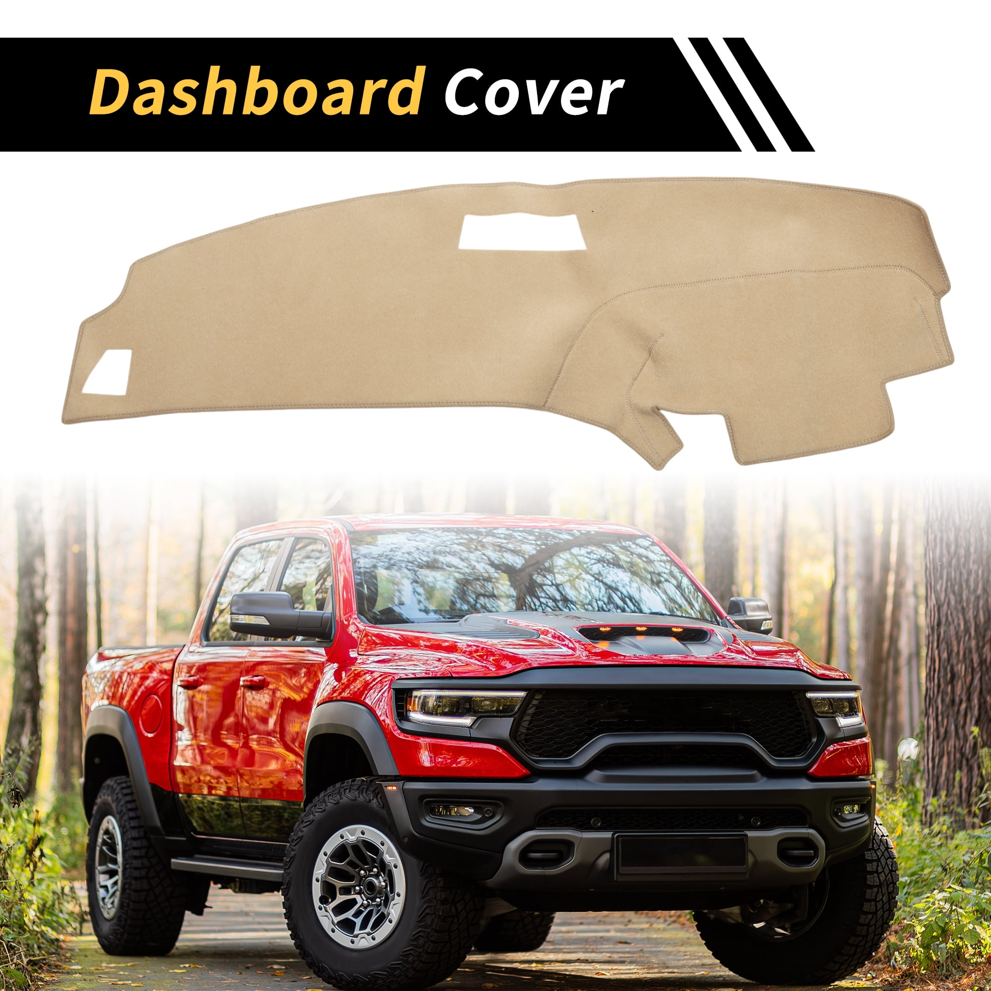 Unique Bargains Non-Slip Dashboard Cover for Ford for Ranger 1989-1994 Beige