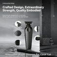 thumbnail image 3 of Professional Hair Trimmer for Men, Zero Gap Cordless Barber Clippers, T-Blade Edgers for Crisp Line Ups, Rechargeable Grooming Kit (Black1), 3 of 19