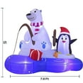 thumbnail image 4 of Christmas Inflatables Outdoor Decorations, 6 FT Christmas Inflatable Polar Bear Fishing with Penguin with LED Lights Blow Up Inflatables for Xmas Holiday Party Yard Garden Décor, Holiday Decorations, 4 of 7
