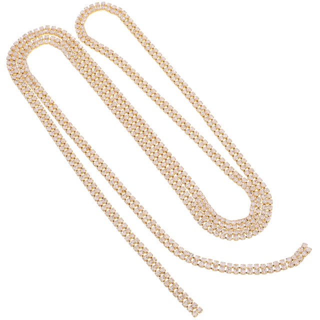 KAKOWELY Rhinestone Chain Rhinestone Chain Trim for Crafts Rhinestone Sewing Trim Decorative Rhinestone Chain Trimming Chain DIY Jewelry Craft Accessory35.83"X0.16"X0.08"