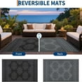 thumbnail image 3 of Outdoor Rug for Patio Waterproof 8×10ft/9×12ft/9×18ft Outdoor Reversible Plastic Straw Rug Large RV Mat Outside Camping Carpet for Deck Backyard Balcony Picnic Garden Picnic, 3 of 8