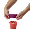 thumbnail image 3 of Tapa para tazas de aperitivos Boon SNUG rosa con 2 recipientes apilables, 3 of 5