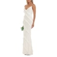 thumbnail image 2 of Coduop Women Spaghetti Strap Dress Layered Tiered Ruffle Sleeveless Backless Bodycon Long Dress, 2 of 5