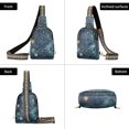 thumbnail image 7 of FORMRS Womens Crossbody Sling Bag Travel Daypack Shoulder Chest Backpack, Dark Star Map, 7 of 7