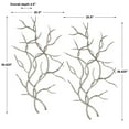 thumbnail image 2 of Uttermost Silver Branches Contemporary Iron Wall Art in Silver (Set of 2), 2 of 3