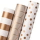 thumbnail image 1 of Papel de regalo Ribbli, 3 rollos, 43 x 305 cm, color dorado mate, 1 of 5