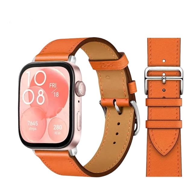 Correa De Cuero Para Huawei Fit 3 Y 4 + Hebilla + 1 Mica
